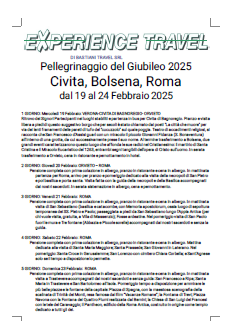 Pellegrinaggio Giubilare - programma